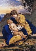 Orazio Gentileschi Madonna and Child in a Landscape painting